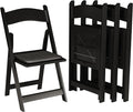 500 Black Resin Stackable Folding Chair by Simplex