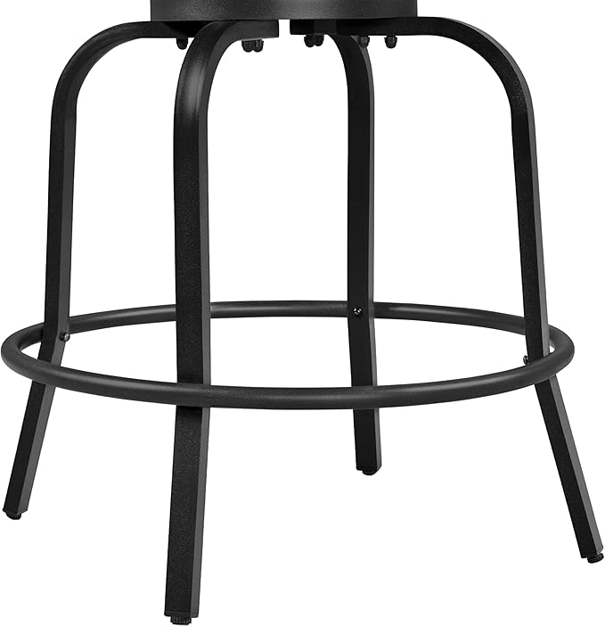 Yaheetech 6 Piece Patio Swivel Bar Stools Texteline Chairs - Image 9