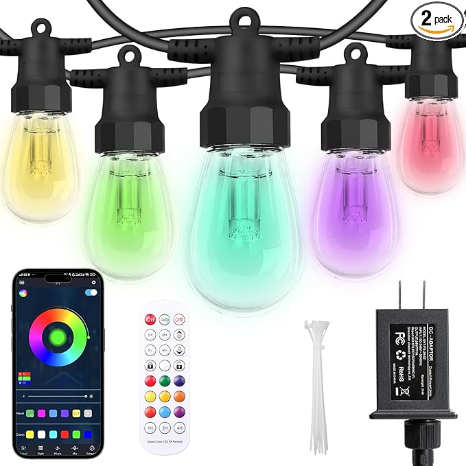 Outdoor String Lights 100FT, Patio Lights by CAWWS