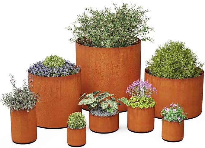 Plantercraft Large Round Corten Steel Planters - Image 6