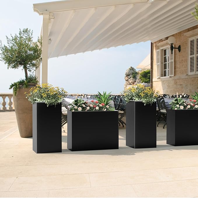 Tall Metal Planter Box for Outdoor Plants 36"L x 12"W x 26"H, Heavy Duty Steel - Image 6