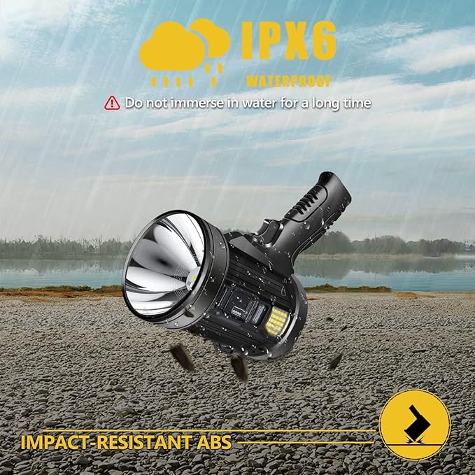 Spotlight 100000 Lumens, 6 Modes Led Rechargeable Spotlight Flashlight As Seen - Image 7