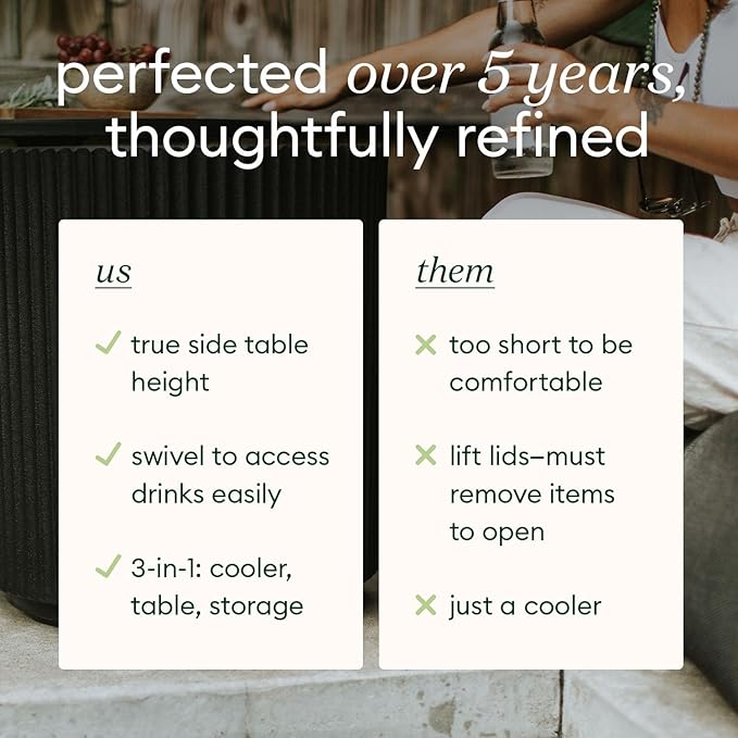 Veradek Outdoor Cooler Side Table - 2 in 1 - Image 8