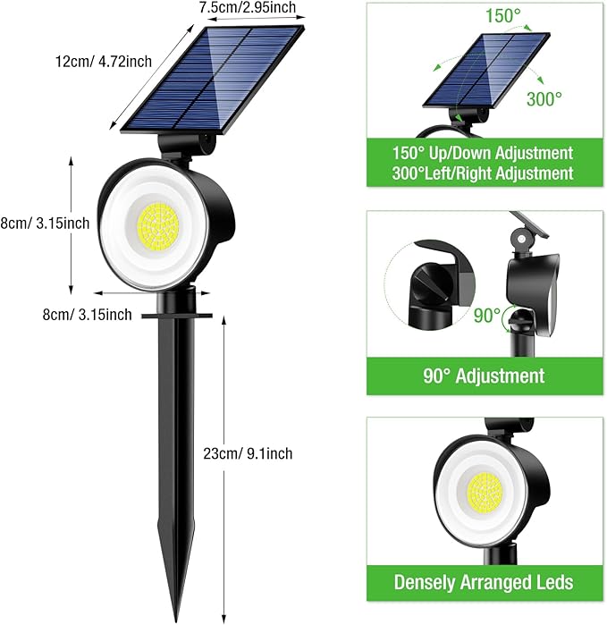 nipify 12 Pack Solar Spot Lights Outdoor Waterproof - Image 6