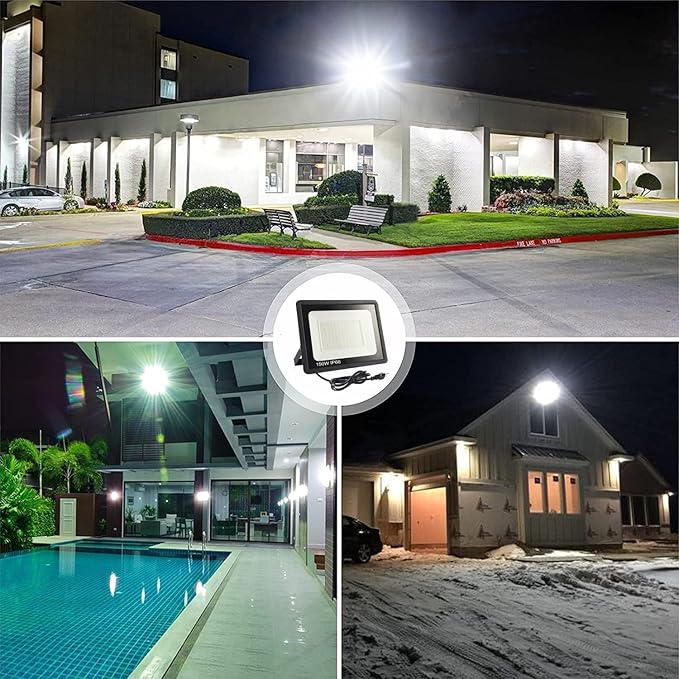 4Pack LED Flood Light Outdoor, 150W LED Work Light 15500lm - Image 8