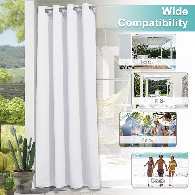 NICETOWN White Outdoor Curtains - Image 6
