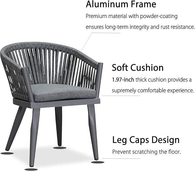 PURPLE LEAF 9 Pieces Outdoor Dining Set - Image 8