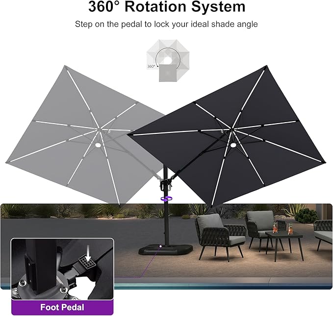 PURPLE LEAF 10 Feet Patio Umbrella - Image 8