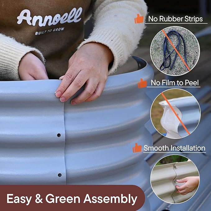 4-Pack Galvanized Raised Garden Bed 8x4x1.5 | 10x2x1.5 ft, Modular Raised - Image 5