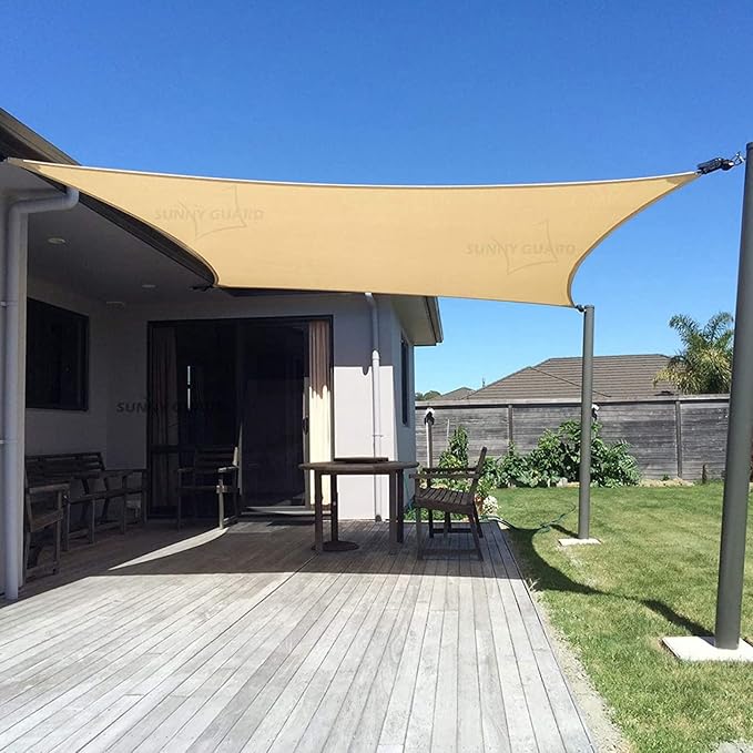 SUNNY GUARD Custom Size 19'x22' Rectangle Sand UV Block Sunshade by SUNNYGUARD