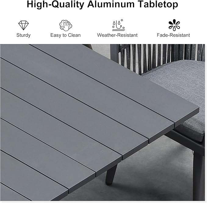 PURPLE LEAF 11 Pieces Outdoor Dining Set - Image 5