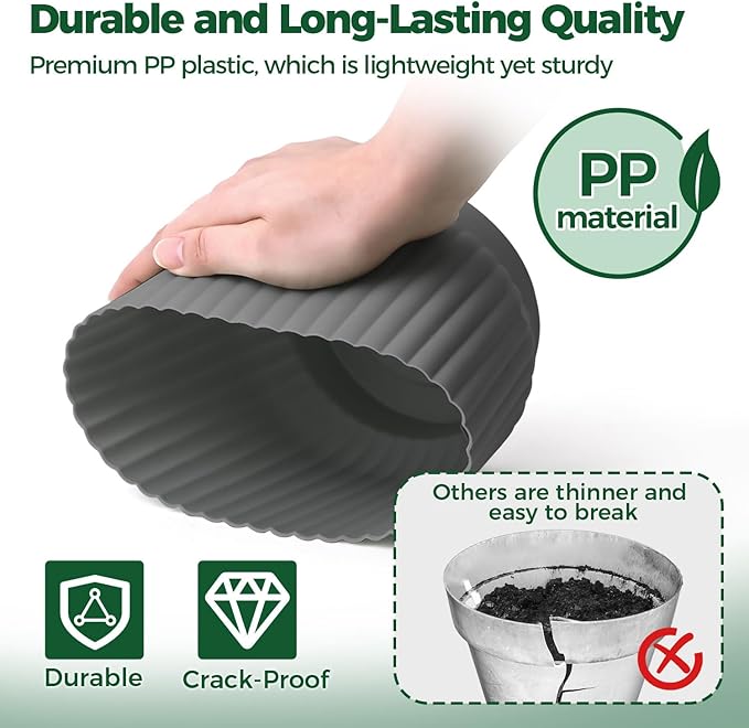 T4U 6 Inch Self Watering Pots for Indoor Plants, 6 Pack Plant Pots, Self - Image 5