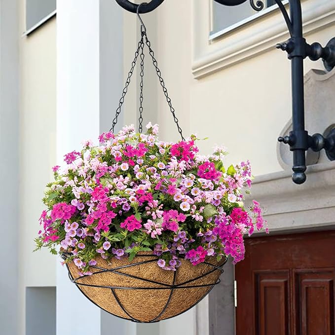 2 Pack 14 Inch Hanging Flower Baskets - Image 4