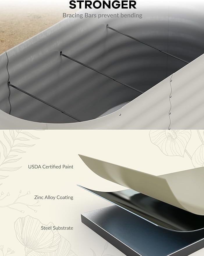 GarveeLife 2 Pcs Raised Garden Beds Outdoor 6x3x2 ft - Image 5