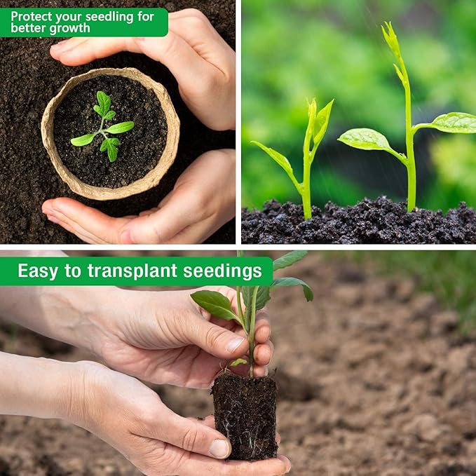 homenote Peat Pots, Round Nursery Plant Pots - Image 7