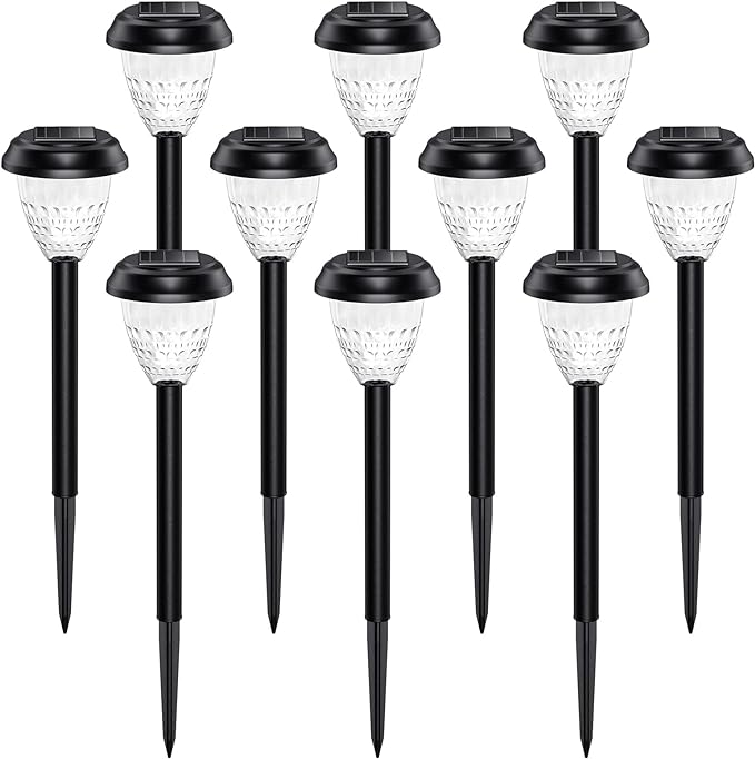 Super Bright Solar Lights Outdoor Waterproof-10 Pack, Dusk to Dawn Up to 12 Hrs - Image 2