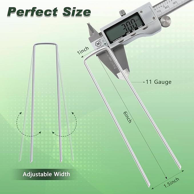 FEED GARDEN 6 Inch 500 Pack Galvanized Landscape Staples Plant Cover Pins 11 - Image 6