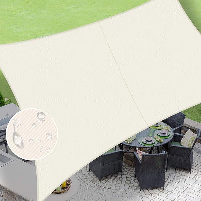 LOVE STORY Rectangle 6'x10' Waterproof Sun Shade Sail Canopy UV Block by LOVESTORY