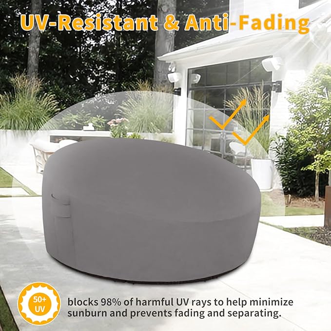 Easy-Going Heavy Duty 600D Outdoor Daybed Cover 92 Inch UV Resistant Patio - Image 4