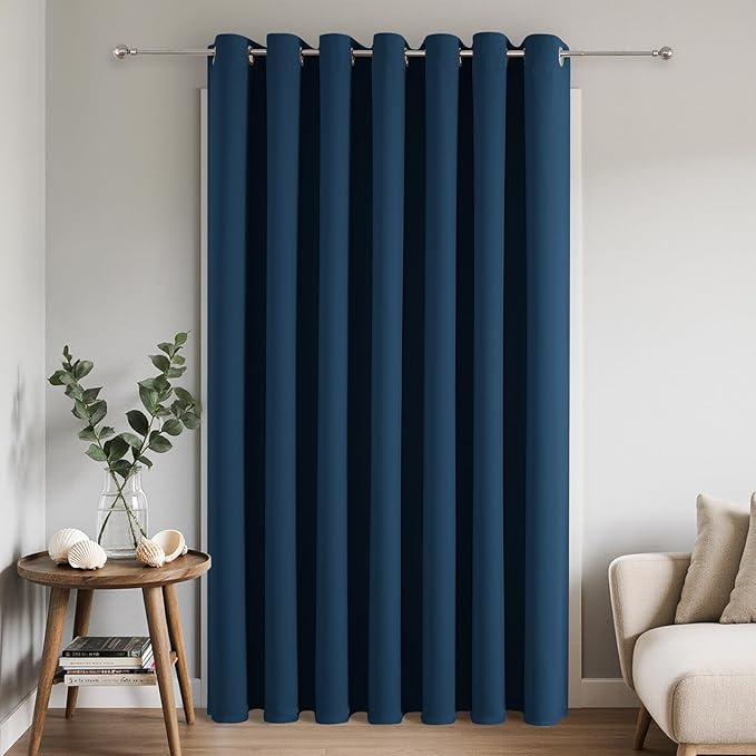 Joydeco Blackout Patio Sliding Door Curtains 108 Inches Long, Grommet Privacy by JOYDECO