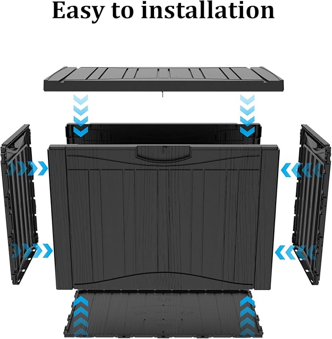 TARKARI 50 Gallon Lockable Resin Deck Box, Waterproof & UV-Resistant Outdoor - Image 7