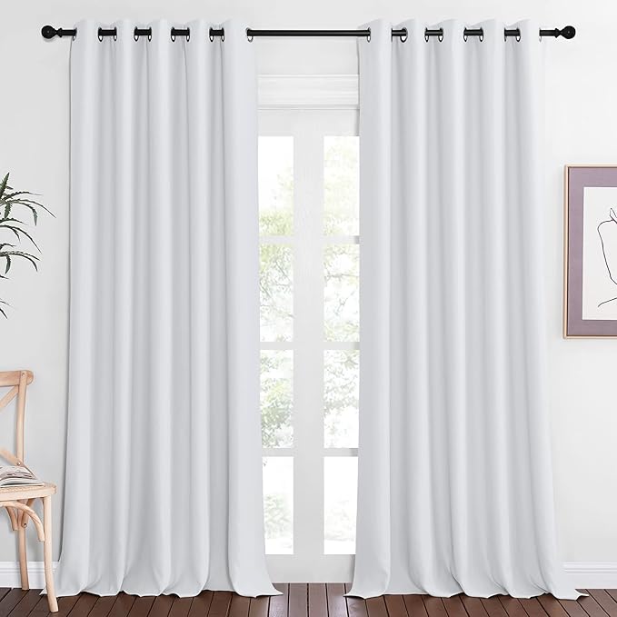 NICETOWN Room Divider Curtain 110 inches Long, Grommet Room Darkening Curtain by NICETOWN