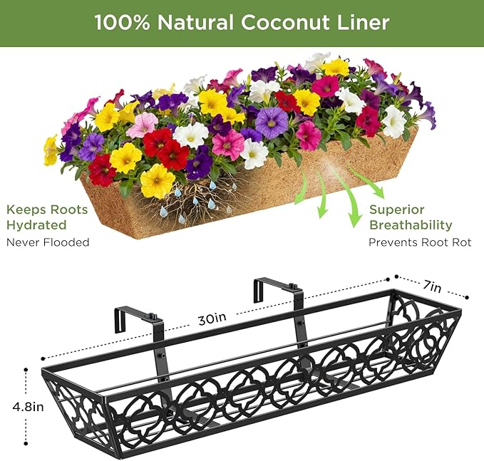 Y&M 4pcs 30" Horse Trough Window Boxes - Image 3