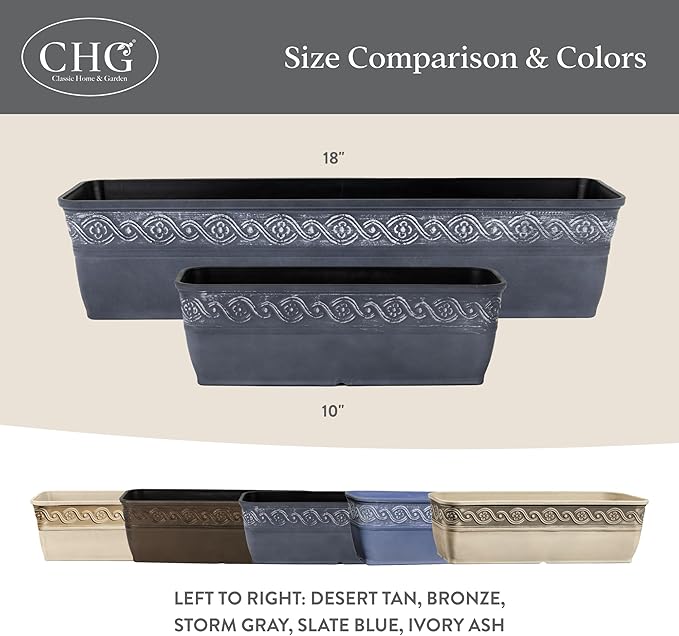 Classic Home and Garden Corinthian Trough Planter - Image 6