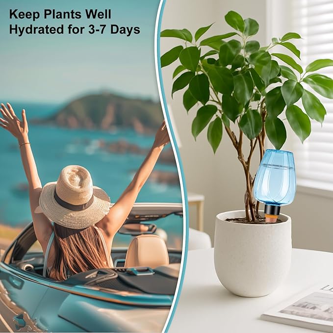 4 Pcs Plant Watering Globes Self Watering Planter Insert Plants Top Fill Water - Image 4