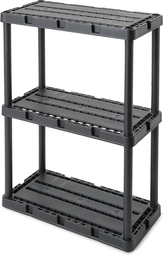 Gracious Living 2 Pack Light Duty Storage Shelves, Knect-A-Shelf 3-Shelf - Image 7