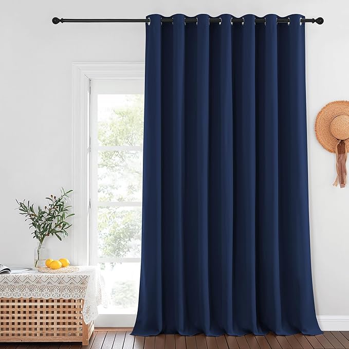 NICETOWN Blackout Navy Blue Curtain 102 inches Long, Grommet Thermal Insulated - Image 2