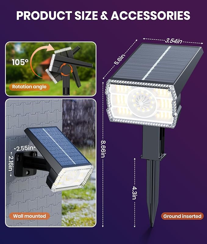 12 Pack - Solar Christmas Lights Outdoor Waterproof, 6 Color Changing - Image 5