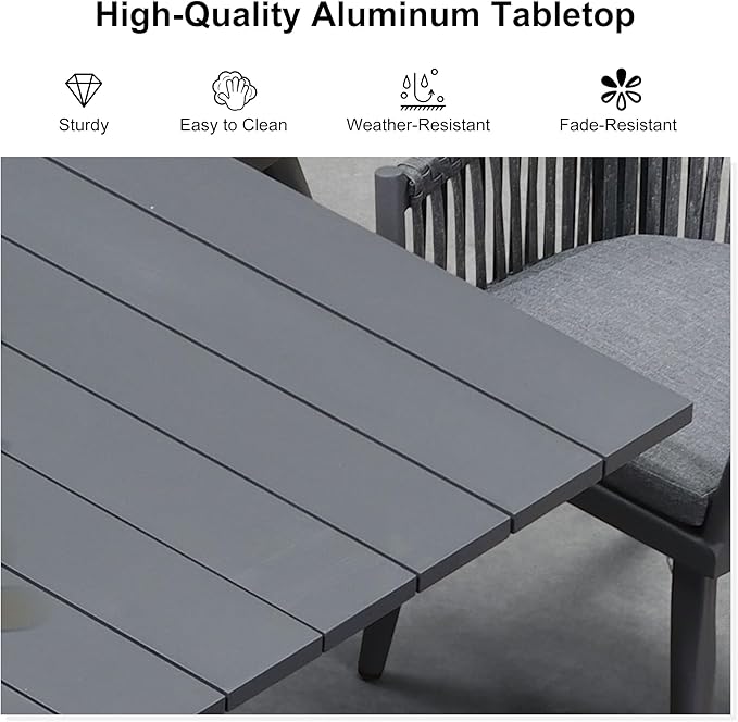 PURPLE LEAF 16 Pieces Outdoor Dining Set - Image 6