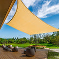 KANAGAWA 10'X16' Sand Custom Size Sun Shade Sail Rectangle UV Block Canopy Cover by KANAGAWA