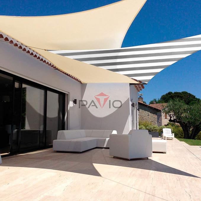 Patio Paradise 16' x 16' x 16' Sun Shade Sail Triangle Canopy Shade Cloth - Image 5