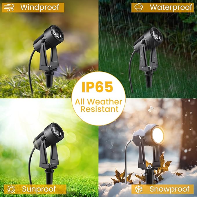Low Voltage Landscape Lighting, 6 Pack Outdoor LED Landscape Spotlights - Image 6