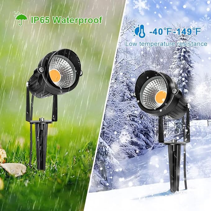 LightingWill 5W Landscape Lighting, Warm White 3000K-3500K, DC 12V LED Low - Image 5