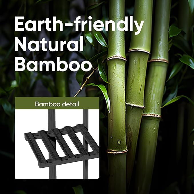 ROSSNY 55 Inch Tall Plant Stand Indoor, 7 Tier 8 Potted Bamboo Plant Stands - Image 7