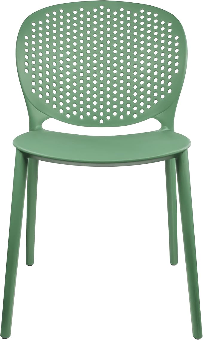 2xhome Set of 2 Patio Dining Chairs | Modern Stackable Outdoor Pool Side Chair - Image 7