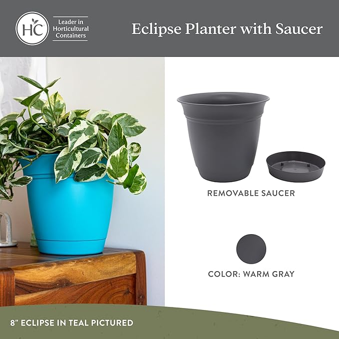 The HC Companies 16 Inch Eclipse Round Planter Pots - Image 2