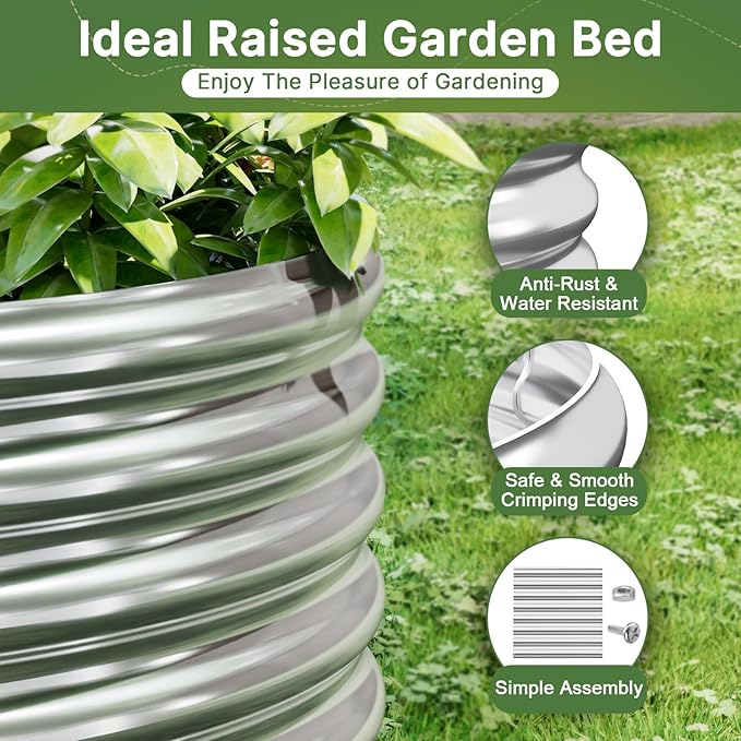 3 PCS 4x2ft Galvanized Raised Garden Bed Outdoor, Metal Garden Bed - Image 4