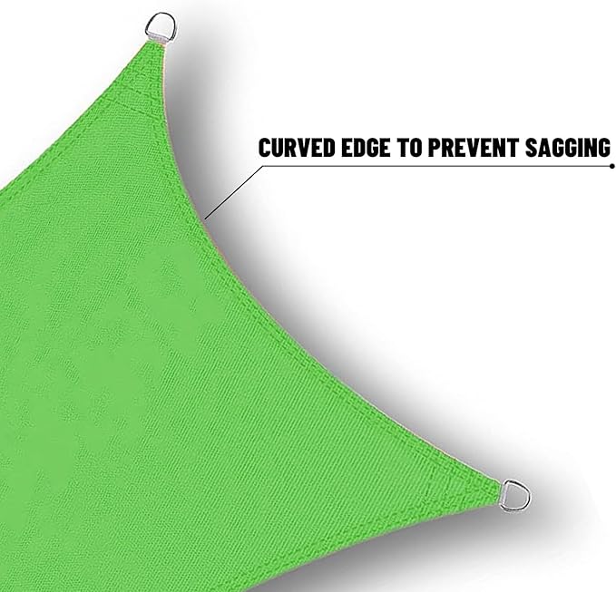 SUNNY GUARD Waterproof Sun Shade Sail 9' x 14' Lemon Green Rectangle UV Block - Image 4