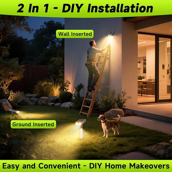 Solar Spotlights Outdoor Waterproof- 2 IN 1 Solar Spot Lights Outdoor - Image 2