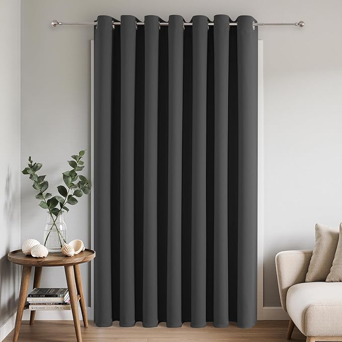 Joydeco Blackout Patio Sliding Door Curtains 96 Inches Long, Grommet Privacy by JOYDECO