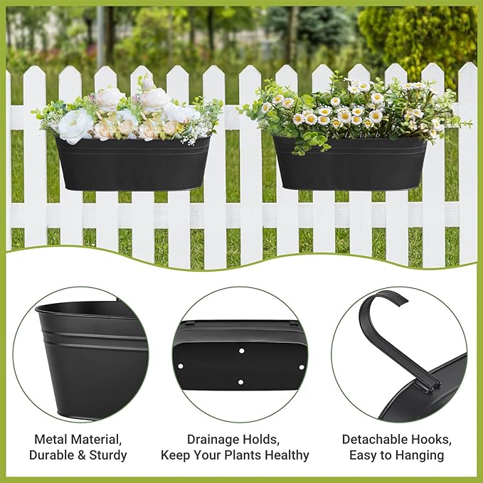 Dahey 3 Pcs Metal Hanging Flower Pots - Image 3