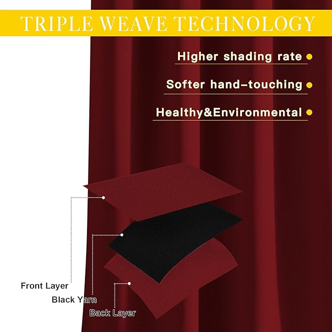 NICETOWN Glass Door Curtains for Window, Wide Thermal Curtain Panels, Sliding - Image 3
