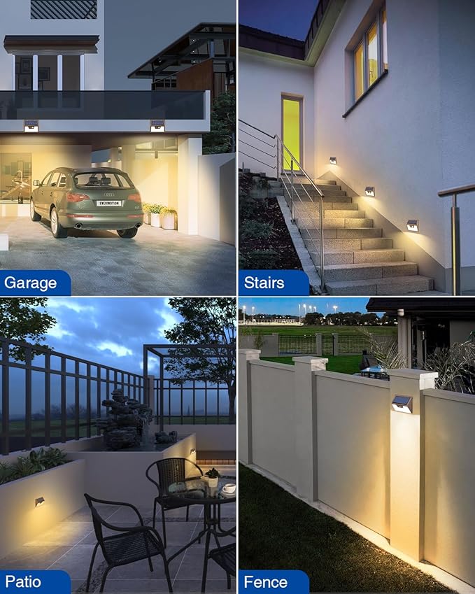 Peasur Solar Lights Outdoor Motion Sensor, 3 Modes Solar Security Wall Lights - Image 3