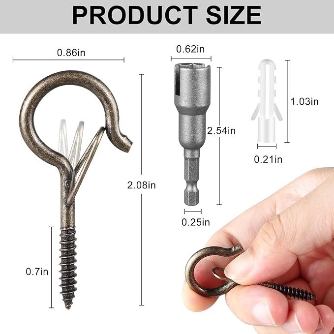 24 PCS Q-Hanger Hooks, Screw Hooks - Image 7
