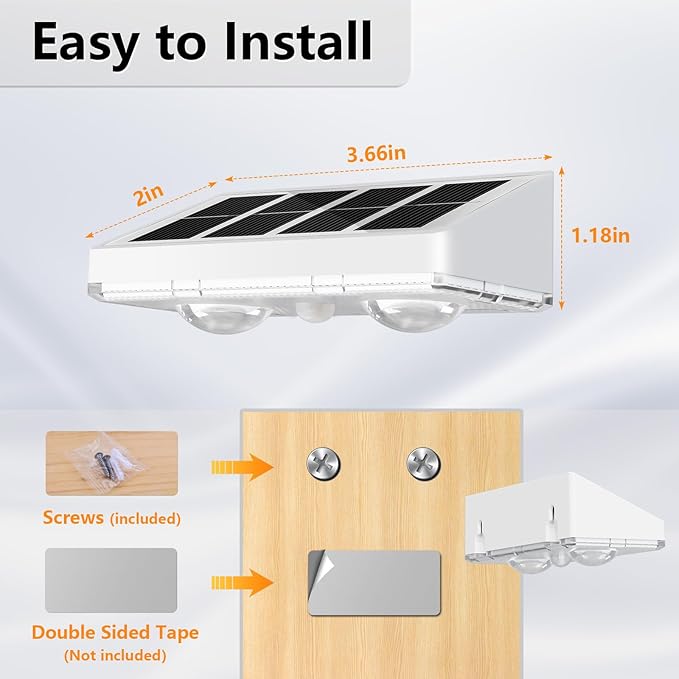 NIORSUN Solar Fence Lights, 16 Pack Solars Deck Light, Warm White Color - Image 6