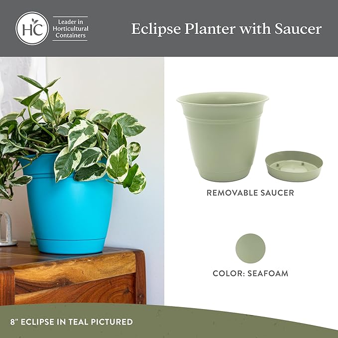 The HC Companies 8 Inch Eclipse Round Planter Pots - Image 2